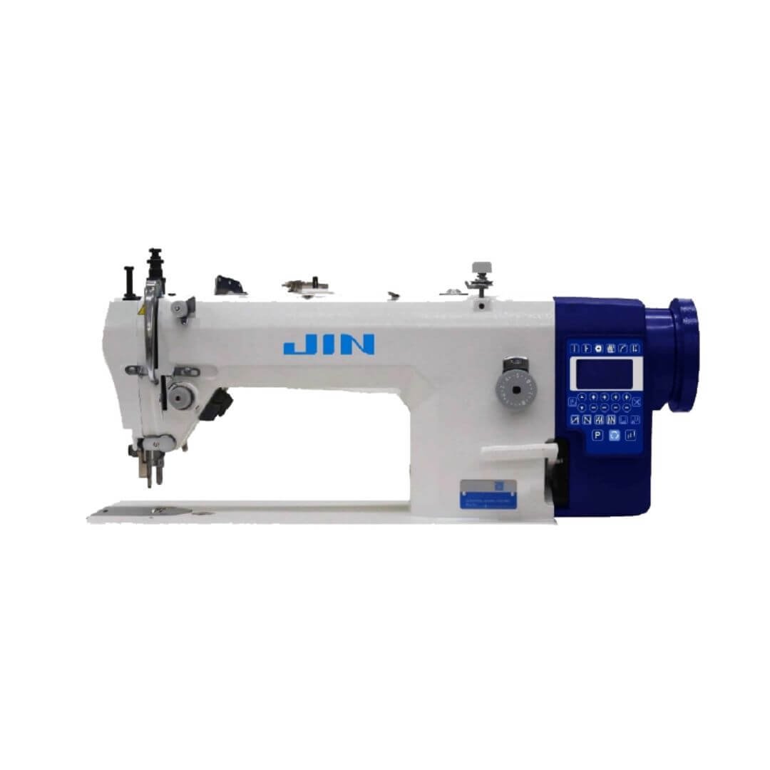 JIN NA-11UT Single Needle Top & Bottom Feed Lockstitch Machine with Large Hook and Thread Trimmer